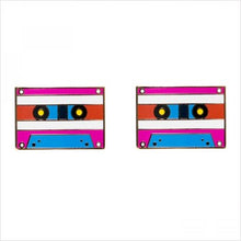 Load image into Gallery viewer, Enamel cufflinks - cassette

