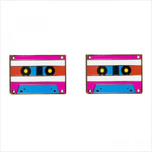 Enamel cufflinks - cassette