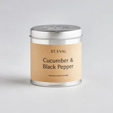 Load image into Gallery viewer, Cucumber & black pepper scented tin candle