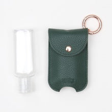 Load image into Gallery viewer, Hand gel holder - dark green (inc. refillable small bottle)