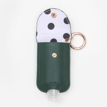 Load image into Gallery viewer, Hand gel holder - dark green (inc. refillable small bottle)