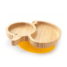 Load image into Gallery viewer, Bamboo duck plate - yellow suction plate