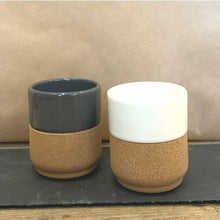 Load image into Gallery viewer, A chic cream mug made from pottery and cork would make a stylish gift for any coffee lover!
