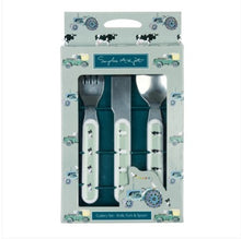 Load image into Gallery viewer, Kids melamine cutlery set - on the farm