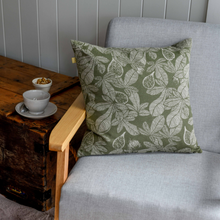 Load image into Gallery viewer, Fig tree cushion - burnt olive