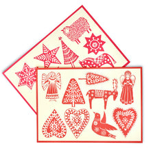Load image into Gallery viewer, 18 folk art Christmas decorations