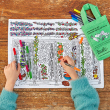 Load image into Gallery viewer, Garden, grow, eat! placemat to go - colour in & learn