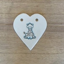 Load image into Gallery viewer, Giraffe handmade ceramic heart