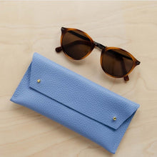 Load image into Gallery viewer, Leather double stud glasses case - various colours