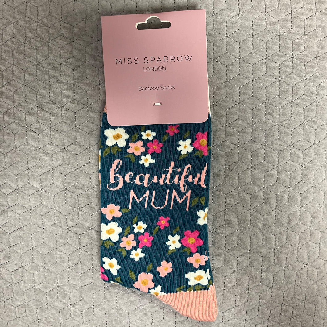 Beautiful Mum socks - teal