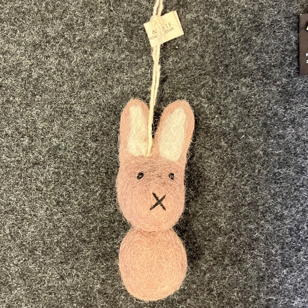 Bunny with purple hanger - small