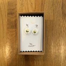 Load image into Gallery viewer, White rose bud earrings
