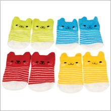 Load image into Gallery viewer, Kitten design baby sock (4 pairs)