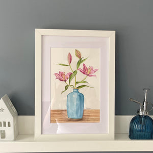Lily loves original watercolour framed painting