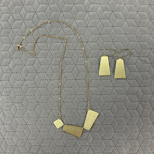 Maya brass hinge earrings