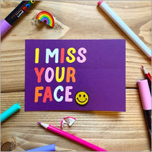 Load image into Gallery viewer, I miss your face card & pin