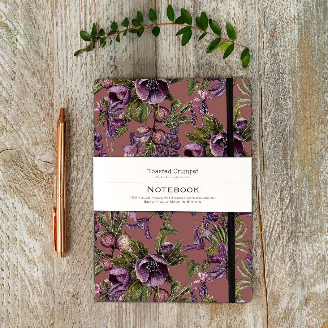 Mulberry collection - mauve - lined pocket notebook (A5)