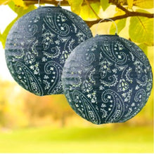 Load image into Gallery viewer, Boho outdoor solar lanterns - various colours