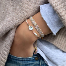 Load image into Gallery viewer, Nervia dusky pink & charm gemstone bracelet