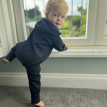 Load image into Gallery viewer, Onesie - navy with giraffe patch