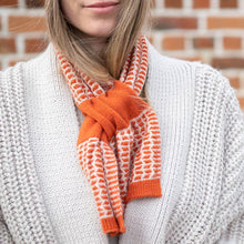 Load image into Gallery viewer, Scandi pattern short pull-through scarf - available in various colours