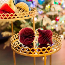 Load image into Gallery viewer, Paper honeycomb hanging dec - deep red