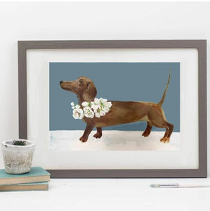 Penny in the pear blossom unframed print