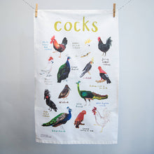 Load image into Gallery viewer, Cocks tea towel