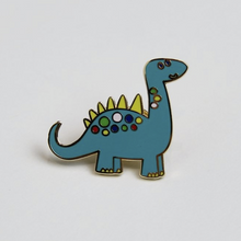 Load image into Gallery viewer, Dinosaur enamel pin

