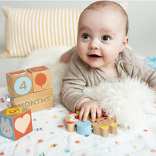 Load image into Gallery viewer, Wooden baby milestone blocks