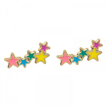 Load image into Gallery viewer, Stars enamel earrings