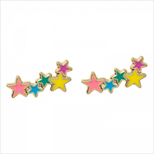 Load image into Gallery viewer, Stars enamel earrings