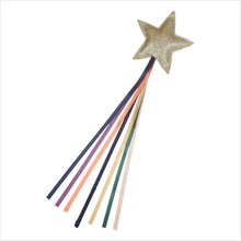 Load image into Gallery viewer, Rainbow ribbon star wand
