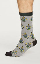 Load image into Gallery viewer, Robot socks - grey marle