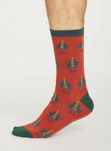 Load image into Gallery viewer, Robot socks - terracotta
