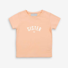 Load image into Gallery viewer, Sister cap-sleeved t-shirt - peach