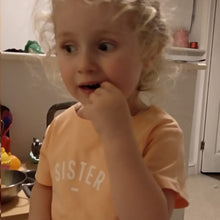 Load image into Gallery viewer, Sister cap-sleeved t-shirt - peach