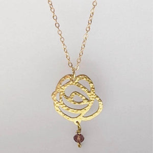 Bespoke Raindrops on Roses jewellery - silver pendant