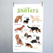 Load image into Gallery viewer, Sniffers tea towel
