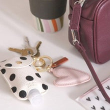 Load image into Gallery viewer, Scattered spot hand gel holder (inc. refillable small bottle)