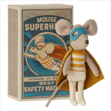 Load image into Gallery viewer, Superhero mouse in a matchbox