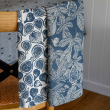 Load image into Gallery viewer, Fig tree tea towels (pack of 2) - dark slate
