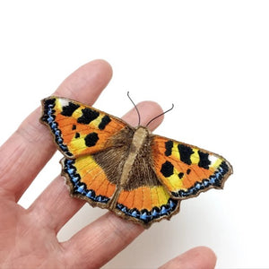 Handmade tortoiseshell butterfly brooch