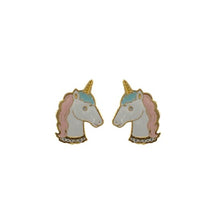 Load image into Gallery viewer, Unicorn enamel earrings
