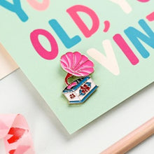 Load image into Gallery viewer, You're not old, you're vintage card & pin