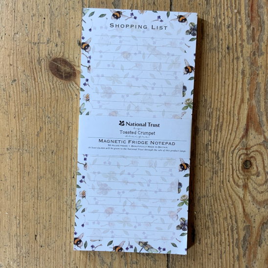 Wildflower meadows magnetic shopping list pad