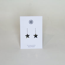 Load image into Gallery viewer, Silver plated star earrings
