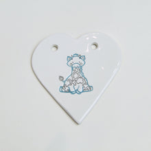 Load image into Gallery viewer, Giraffe handmade ceramic heart