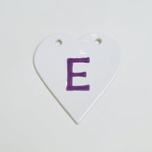 Load image into Gallery viewer, A-Z handmade ceramic heart - various colours
