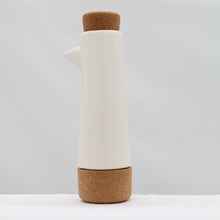 Load image into Gallery viewer, Earthware oil and balsamic bottle - cream